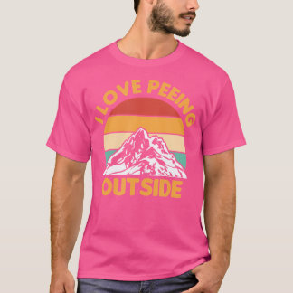 Ik hou van plassen buiten camping wandelen Camper T-shirt