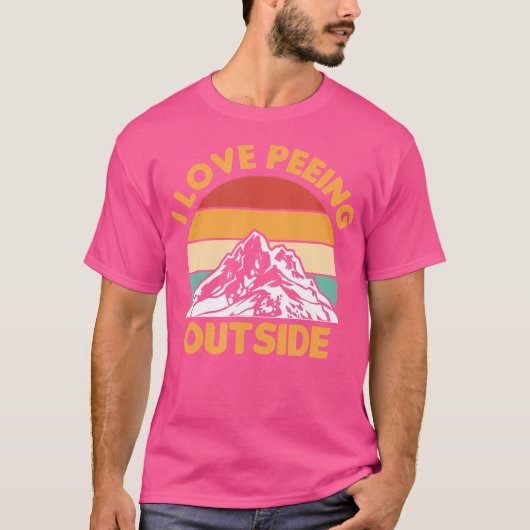 Ik hou van plassen buiten camping wandelen Camper  T-shirt (Voorkant)