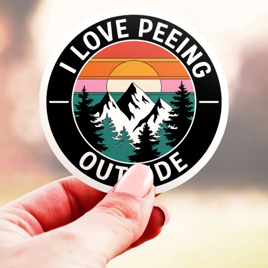 Ik Hou Van Plassen Buiten Grappige Vinyl Sticker
