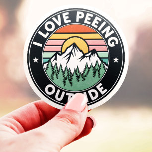 Ik Hou Van Plassen Buiten Natuurliefhebber Vinyl Sticker
