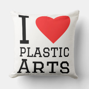 Ik hou van plastische kunst kussen