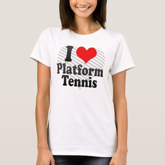 Ik hou van Platform Tennis T-shirt (Voorkant)