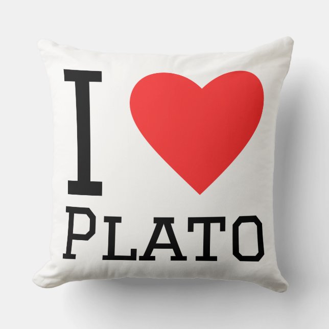 Ik hou van Plato  Kussen (Voorkant)