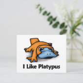 Ik hou van Platypus Briefkaart (Staand voorkant)