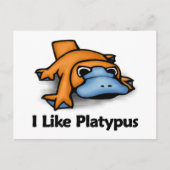 Ik hou van Platypus Briefkaart (Voorkant)