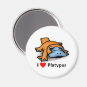 Ik hou van Platypus Magneet (Voorkant / Achterkant)