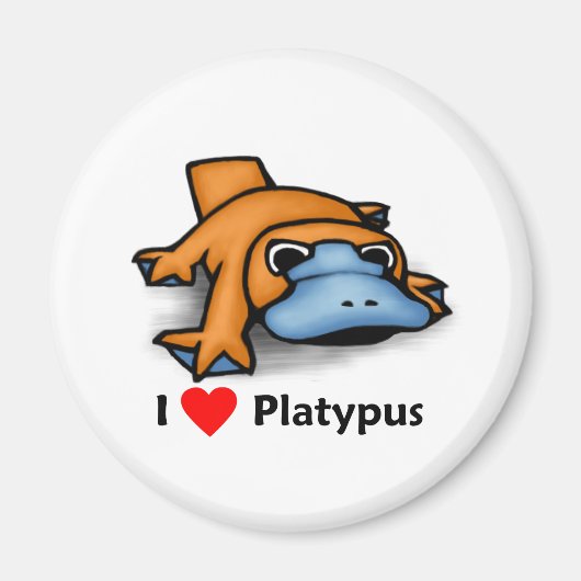 Ik hou van Platypus Magneet (Voorkant)