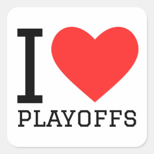 Ik hou van play-offs vierkante sticker