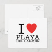 Ik hou van Playa del Carmen Post Card Briefkaart (Voorkant / Achterkant)