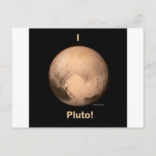 Ik hou van Pluto! Briefkaart (Voorkant)