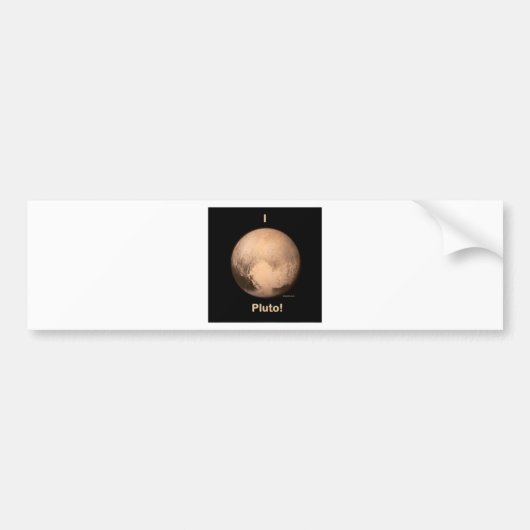 Ik hou van Pluto! Bumpersticker (Voorkant)