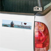 Ik hou van Plymouth Bug Light Bumpersticker (Op Truck)