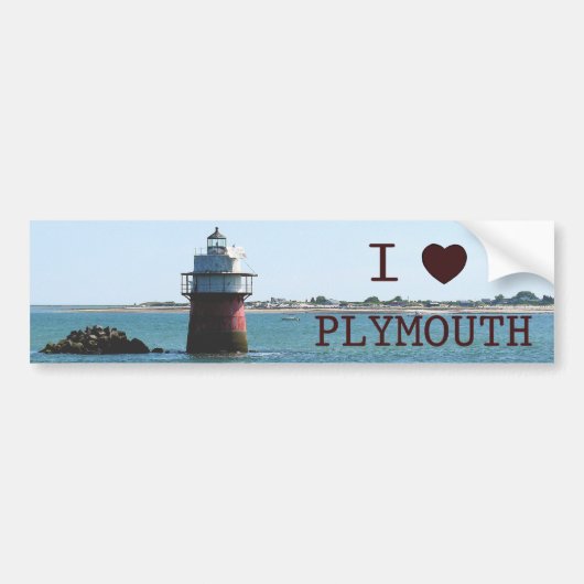 Ik hou van Plymouth Bug Light Bumpersticker (Voorkant)