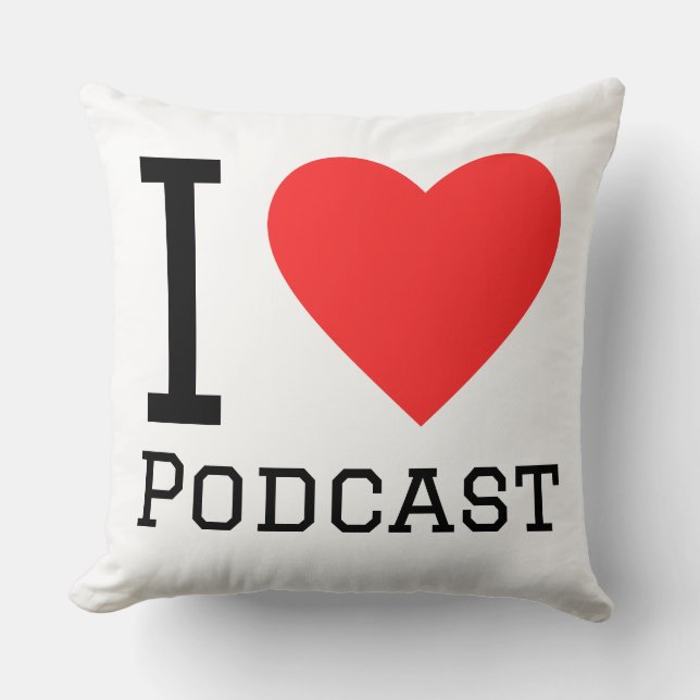 Ik hou van podcast kussen (Voorkant)
