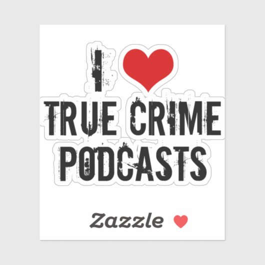Ik hou van Podcasts voor True Crime Sticker (Vel)