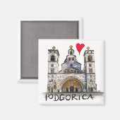 Ik hou van Podgorica Magneet (Voorkant / Achterkant)