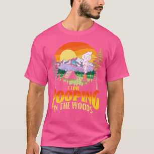 Ik hou van poepen in de Bossen Grappig kamperen T-shirt