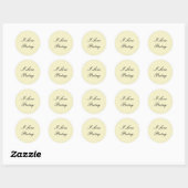 Ik hou van poëzie ronde Stickers (Cream & Black) (Vel)