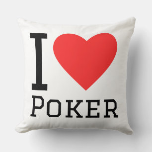 Ik hou van poker kussen