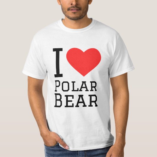 Ik hou van polair beer t-shirt (Voorkant)