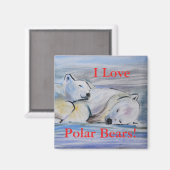 Ik hou van polaire Beren! Magneet (Voorkant / Achterkant)