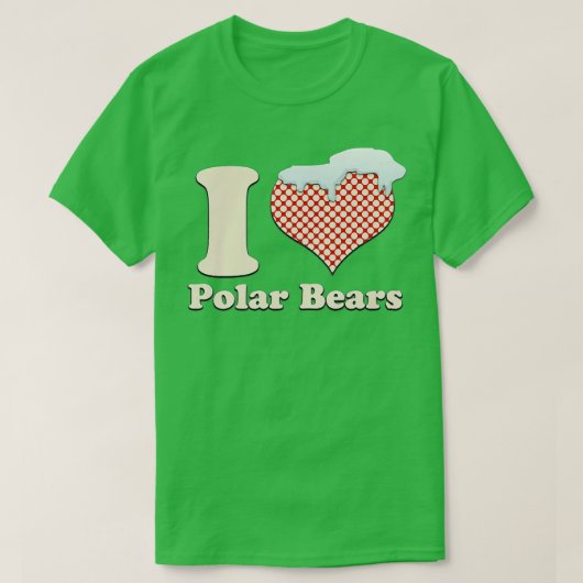 Ik hou van Polar Beren Heart Premium T-shirt (Design voorkant)