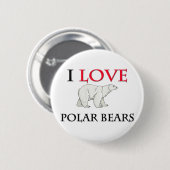 Ik hou van polarBeren Ronde Button 5,7 Cm (Voorkant /achterkant)