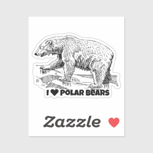Ik hou van polarBeren Sticker (Vel)