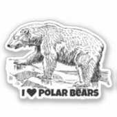 Ik hou van polarBeren Sticker (Voorkant)