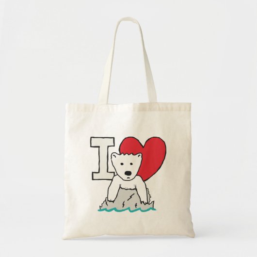 Ik hou van polarBeren Tote Bag (Voorkant)