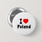 Ik hou van Polen. Ronde Button 5,7 Cm (Voorkant /achterkant)