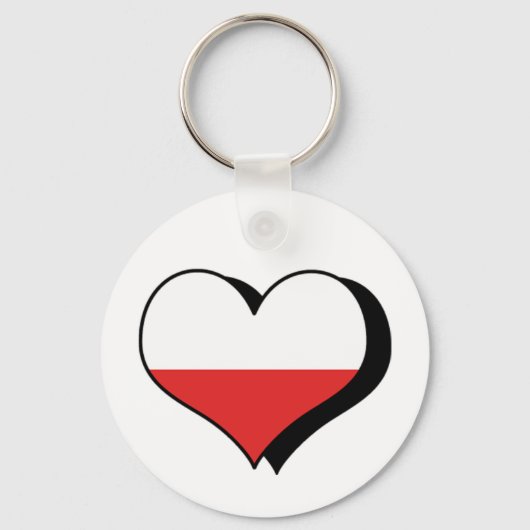 Ik hou van Polen Sleutelhanger (Voorkant)