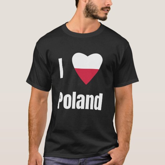 Ik hou van polen t-shirt (Voorkant)