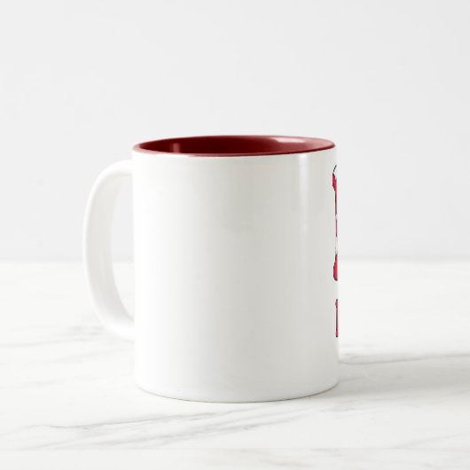 Ik hou van Polen Tweekleurige Koffiemok (Voorkant links)