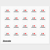 Ik hou van polijsten ronde sticker (Vel)
