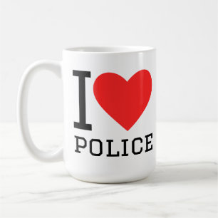 ik hou van politie koffiemok
