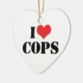 Ik hou van politie ornament (Links)