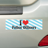 Ik hou van politieagenten bumpersticker (Op auto)