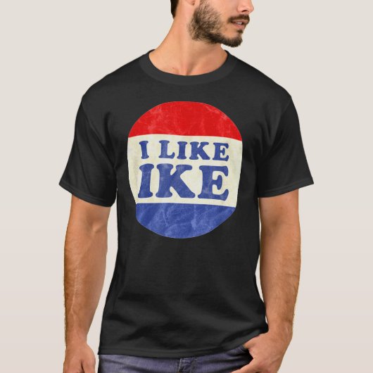 Ik hou van politieke Button Ike T-shirt (Voorkant)