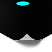 Ik hou van polka-puntenkleuren op zwarte achtergro poster (Hoek)