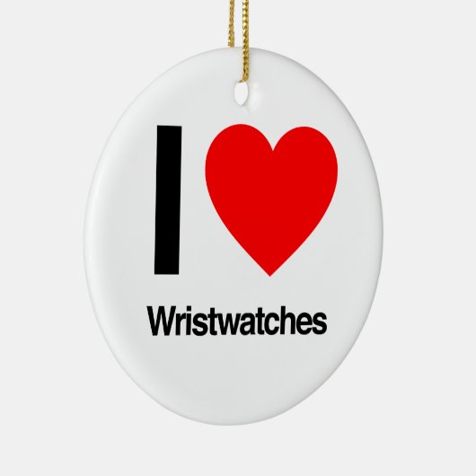 ik hou van polshorloges keramisch ornament (Rechts)