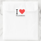 Ik hou van polyamorie vierkante sticker (Tas)