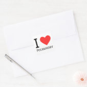 Ik hou van polyamorie vierkante sticker (Envelop)