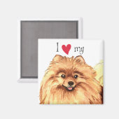 Ik hou van Pommeren Magneet (Voorkant / Achterkant)