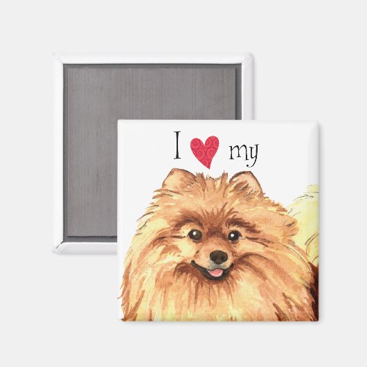 Ik hou van Pommeren Magneet (Voorkant / Achterkant)