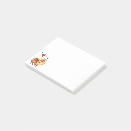 Ik hou van Pommeren Post-it® Notes (Schuin)