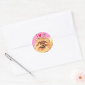 Ik hou van Pommeren Ronde Sticker (Envelop)