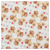 Ik hou van Pommeren Stof (Swatch)