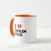 Ik hou van pompoen kruiden mok (Voorkant links)
