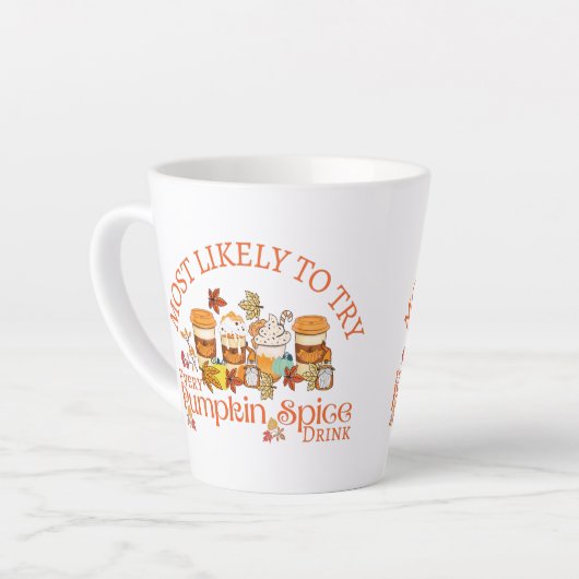 Ik hou van pompoenen Drinken Latte Mok (Linkerhoek)